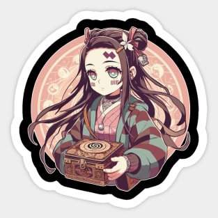Nezuko With Music Box Sticker